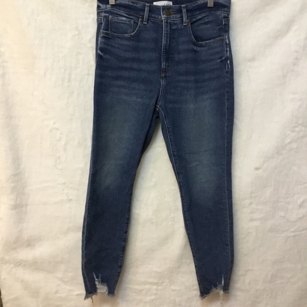 Loft Blue High Waist Skinny Ankle Jeans